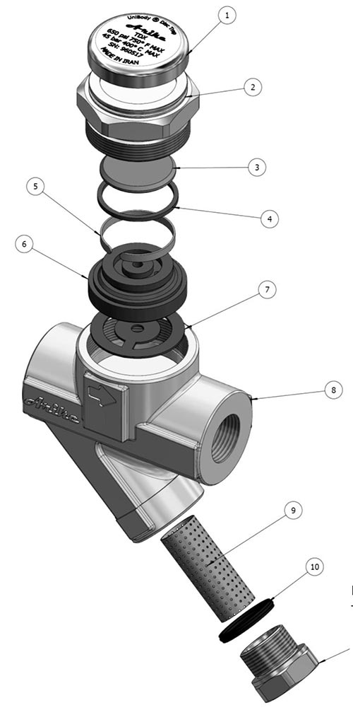 Arike Product Thermodynamic Steam Trap TDX 62 LM Parts Material 
